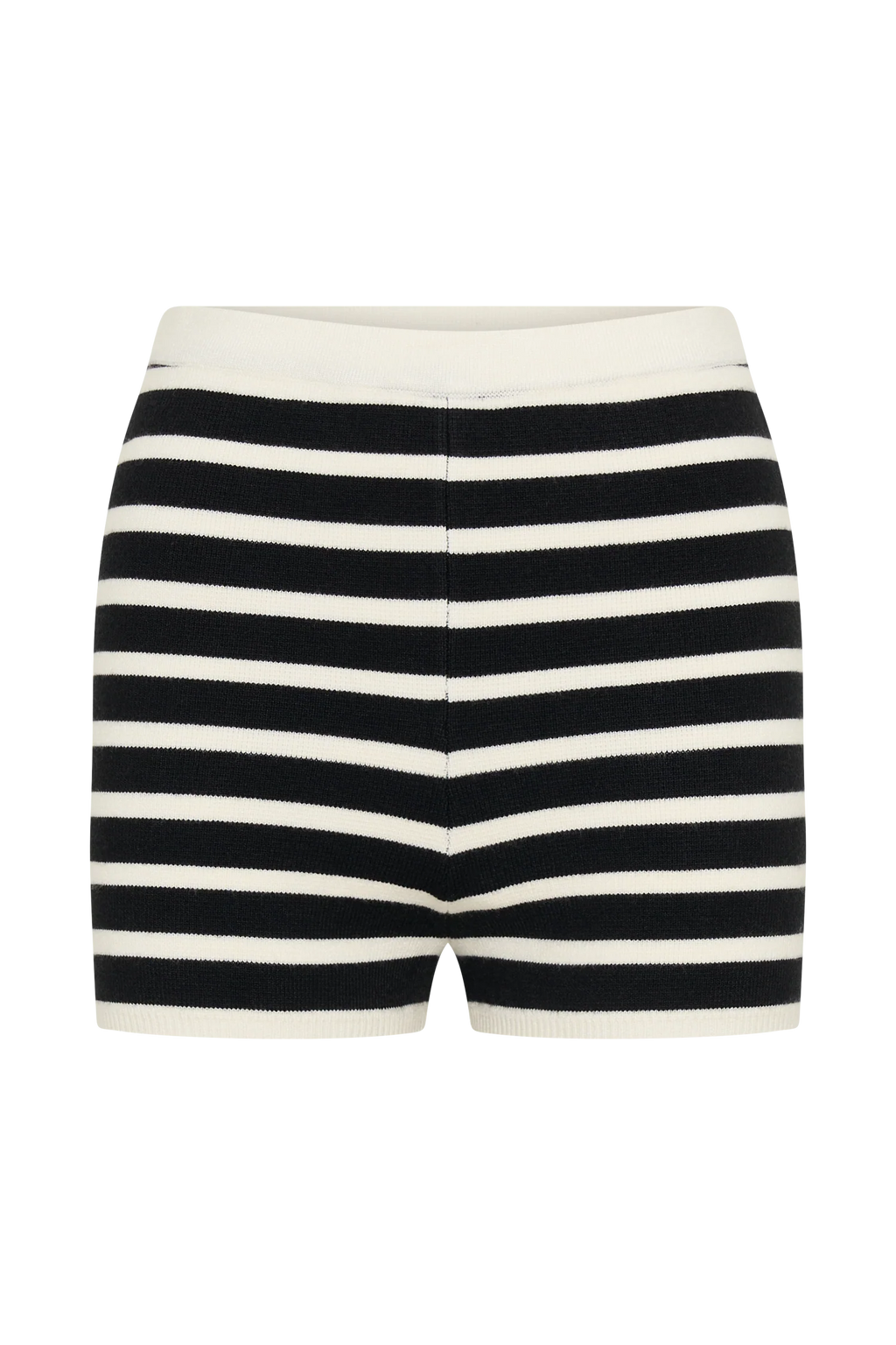 Tabitha Stripe Knit Shorts - Black/White