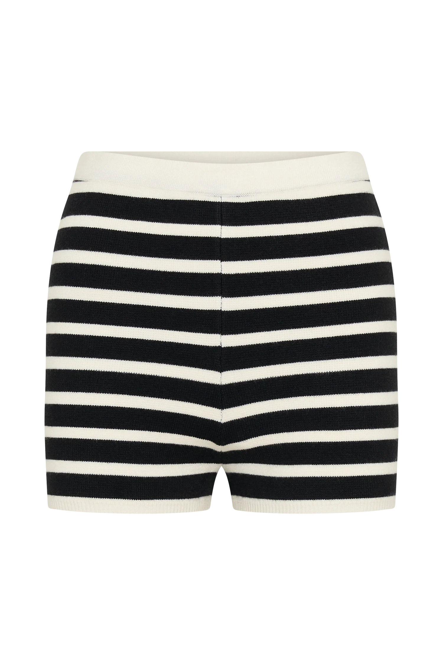 Tabitha Stripe Knit Shorts - Black/White