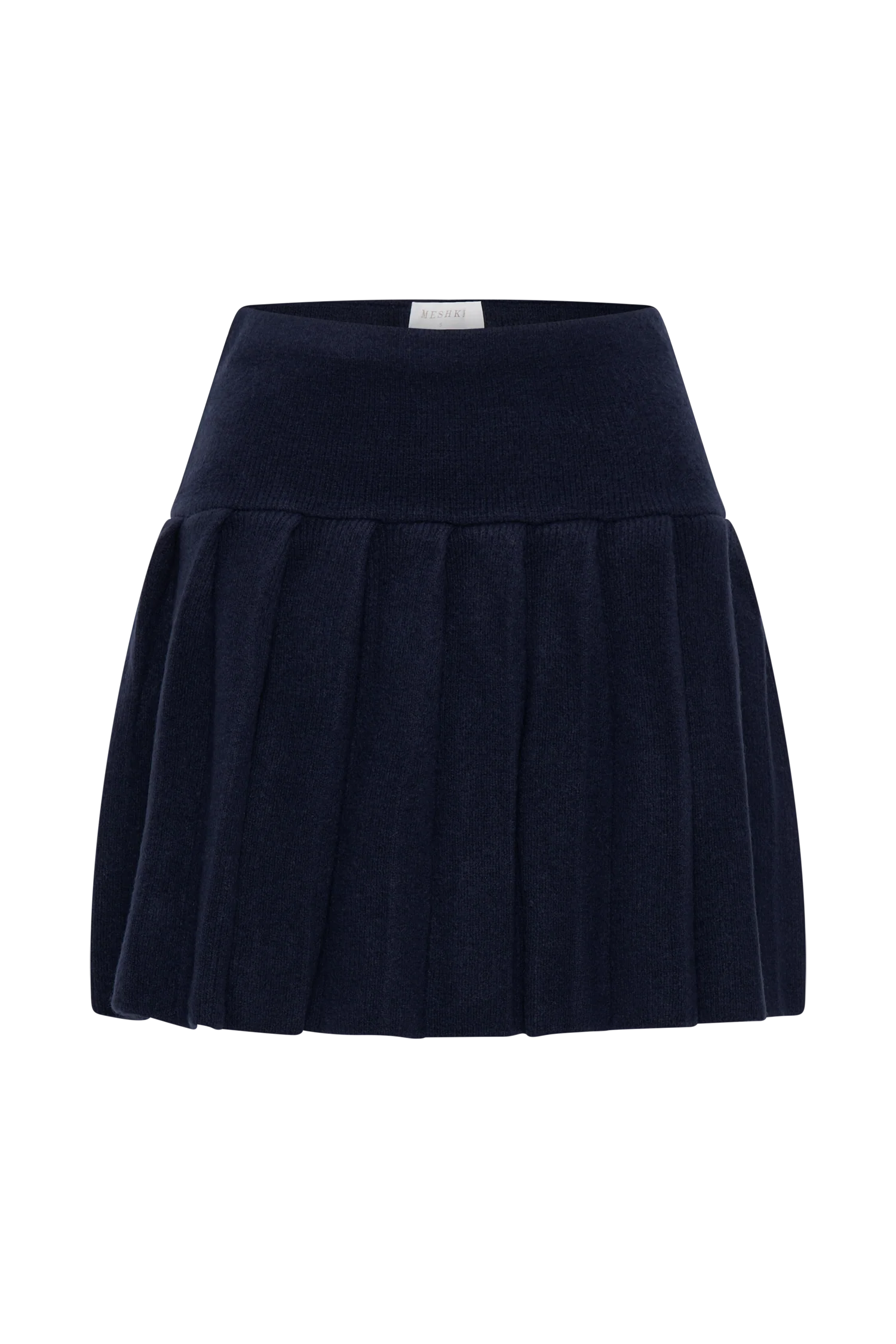 Dionne Pleated Knit Mini Skirt - Dark Navy