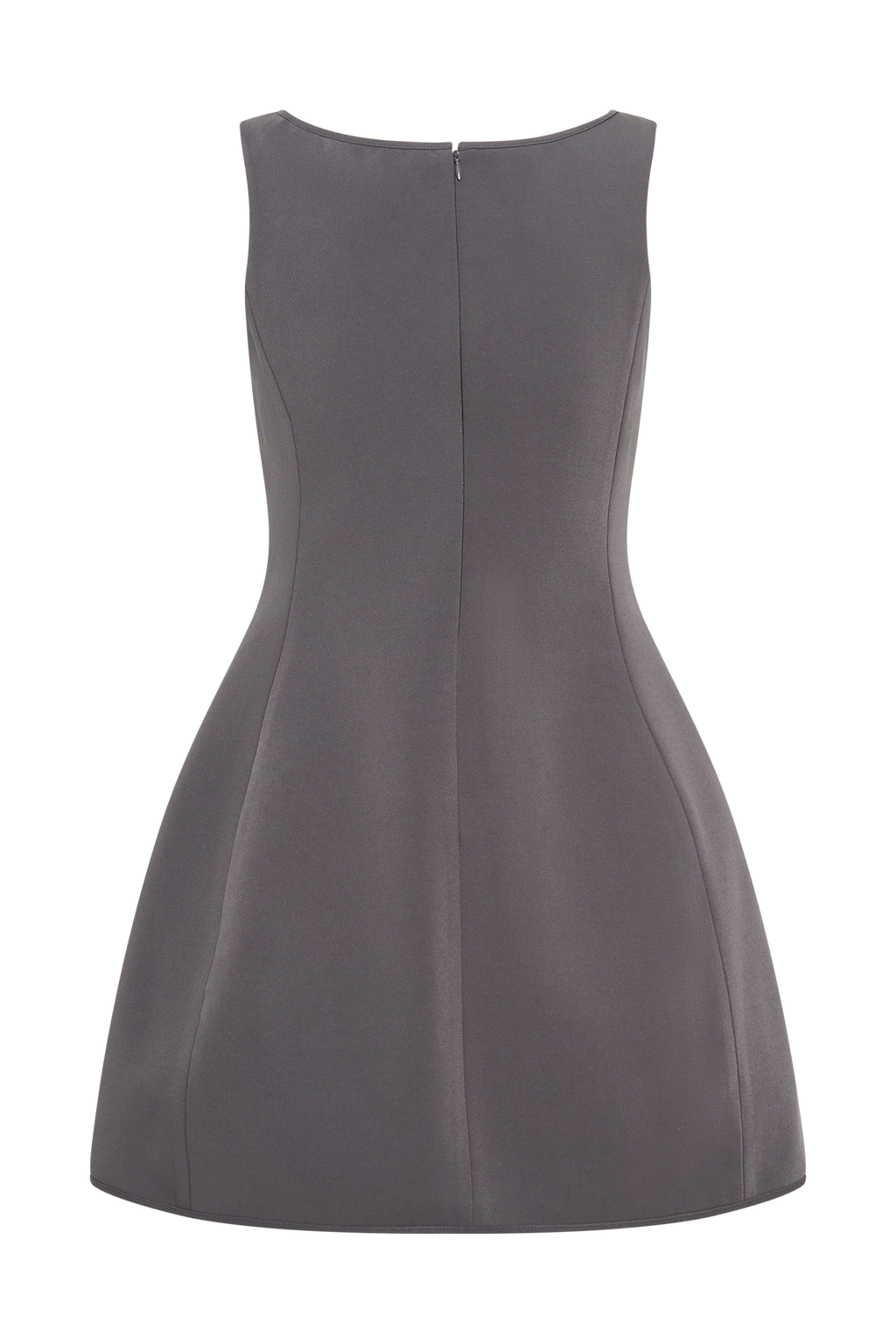 Evanna Sleeveless Suiting Mini Dress - Charcoal Grey