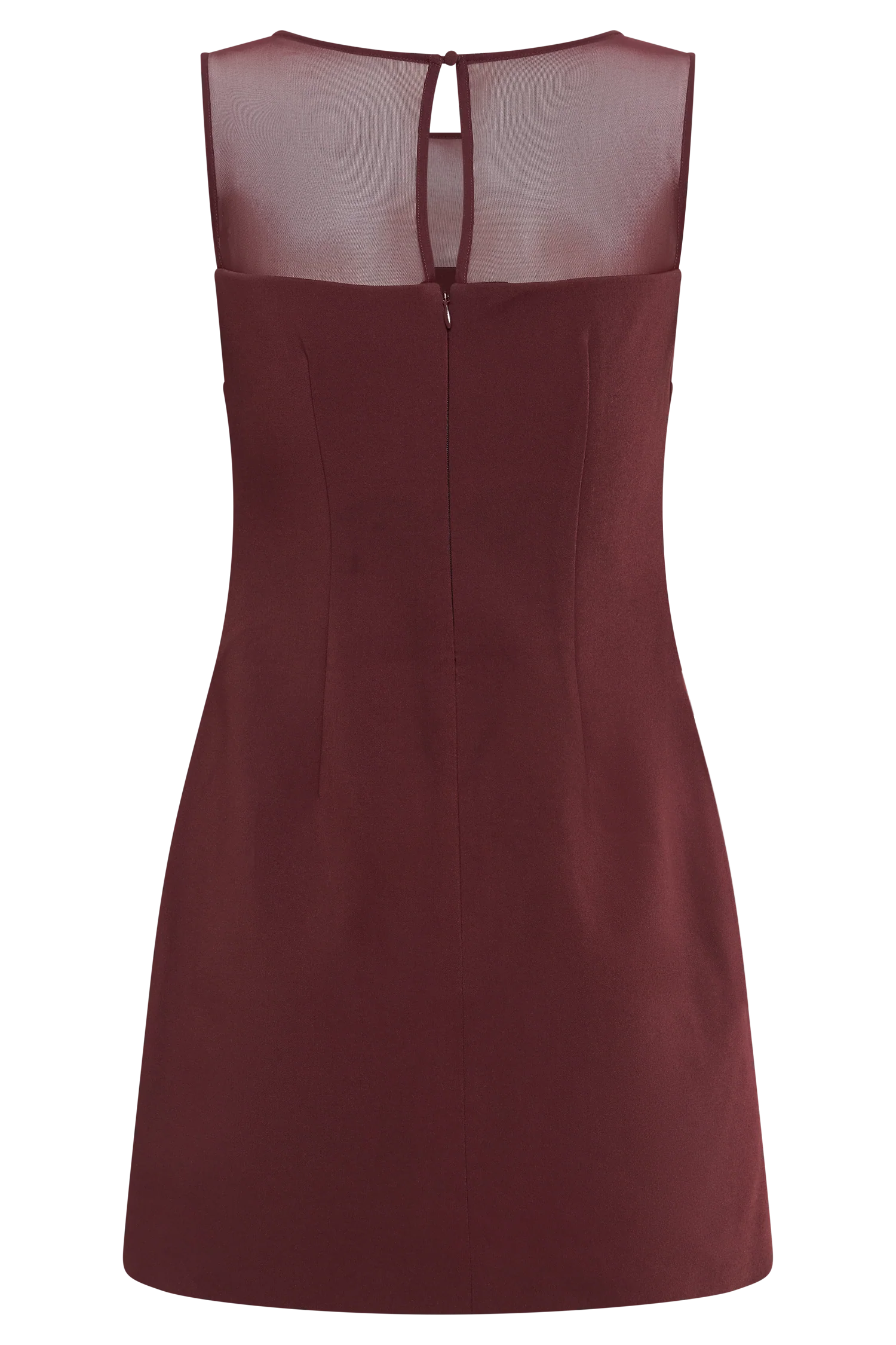 Posie Suiting Belted Mini Dress - Mahogany