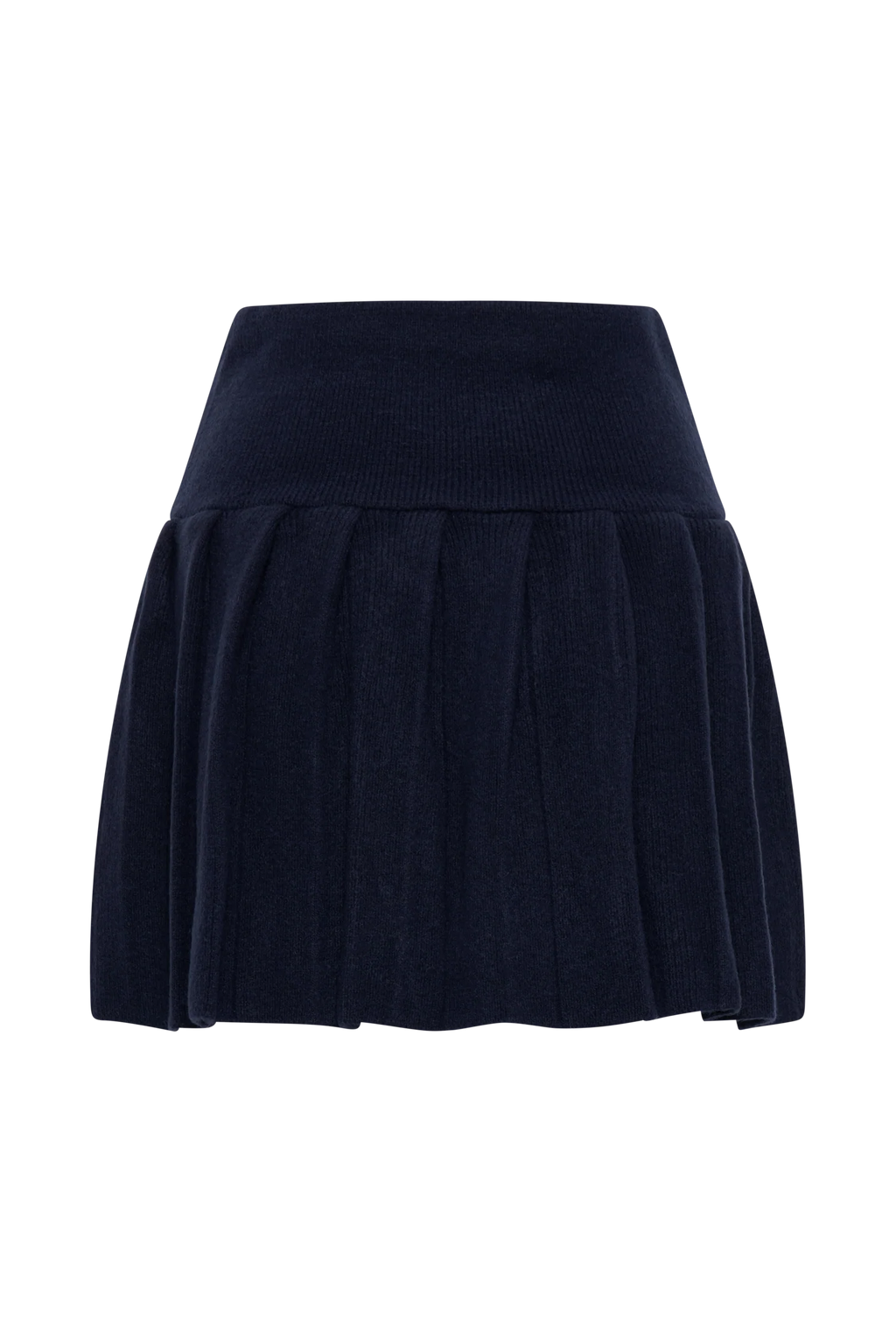 Dionne Pleated Knit Mini Skirt - Dark Navy