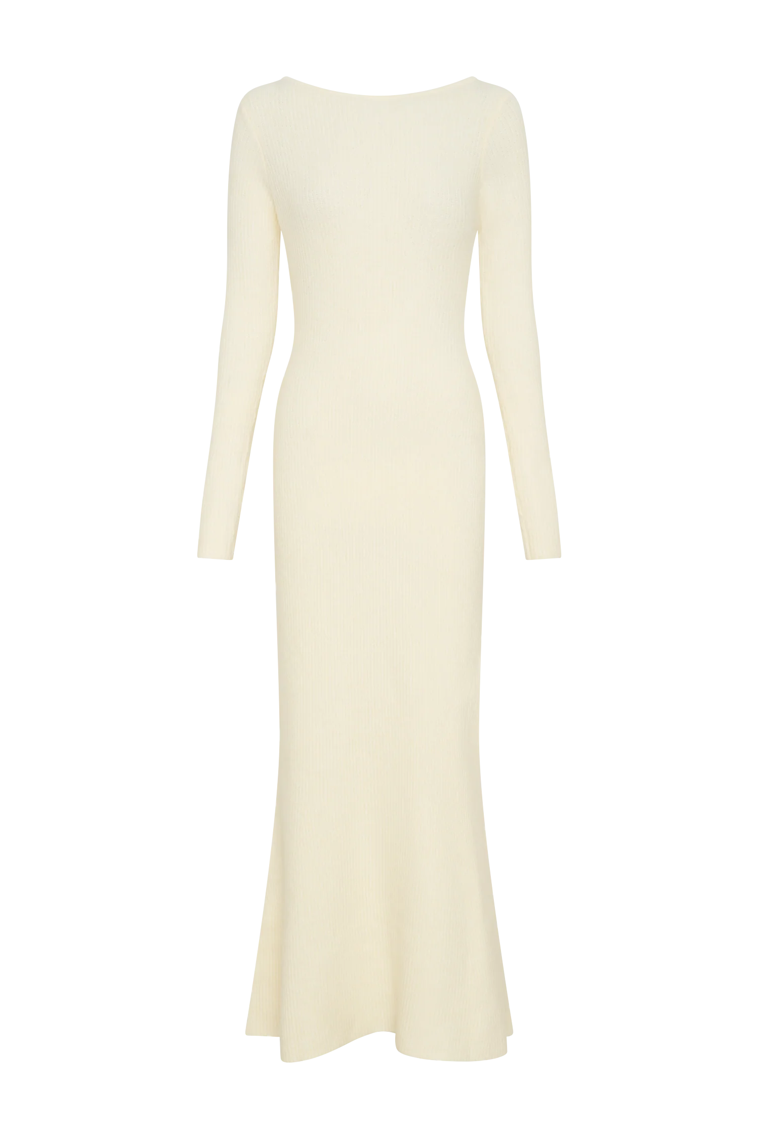 Emily Long Sleeve Knit Maxi Dress - Ivory Marle