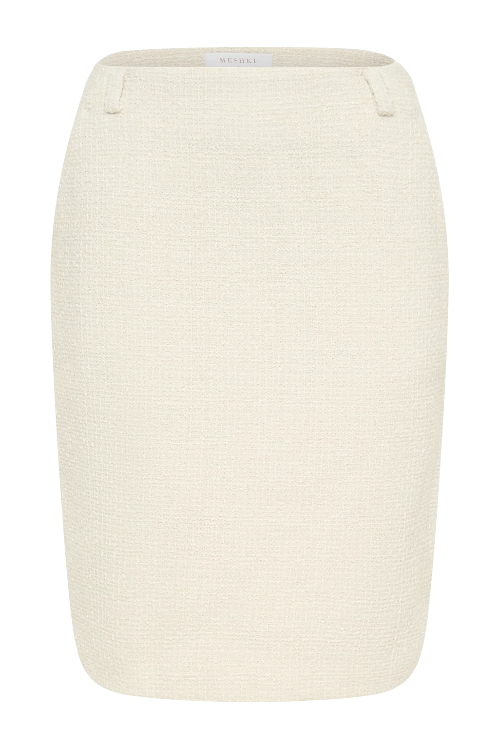 Addison Boucle Knee Length Skirt - Ivory