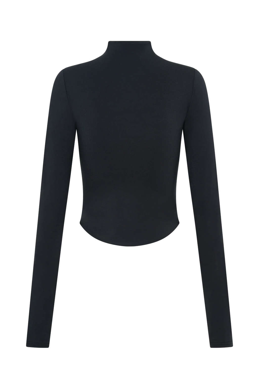 Ember Modal Long Sleeve High Neck Top - Black