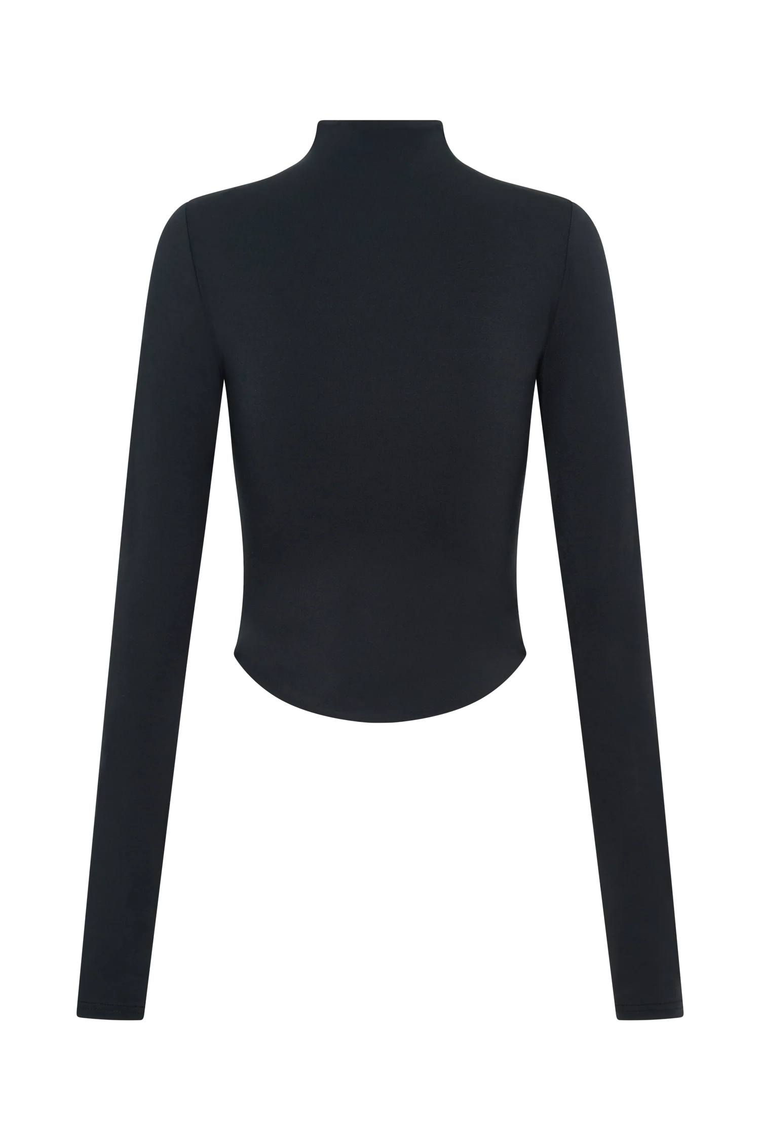 Ember Modal Long Sleeve High Neck Top - Black