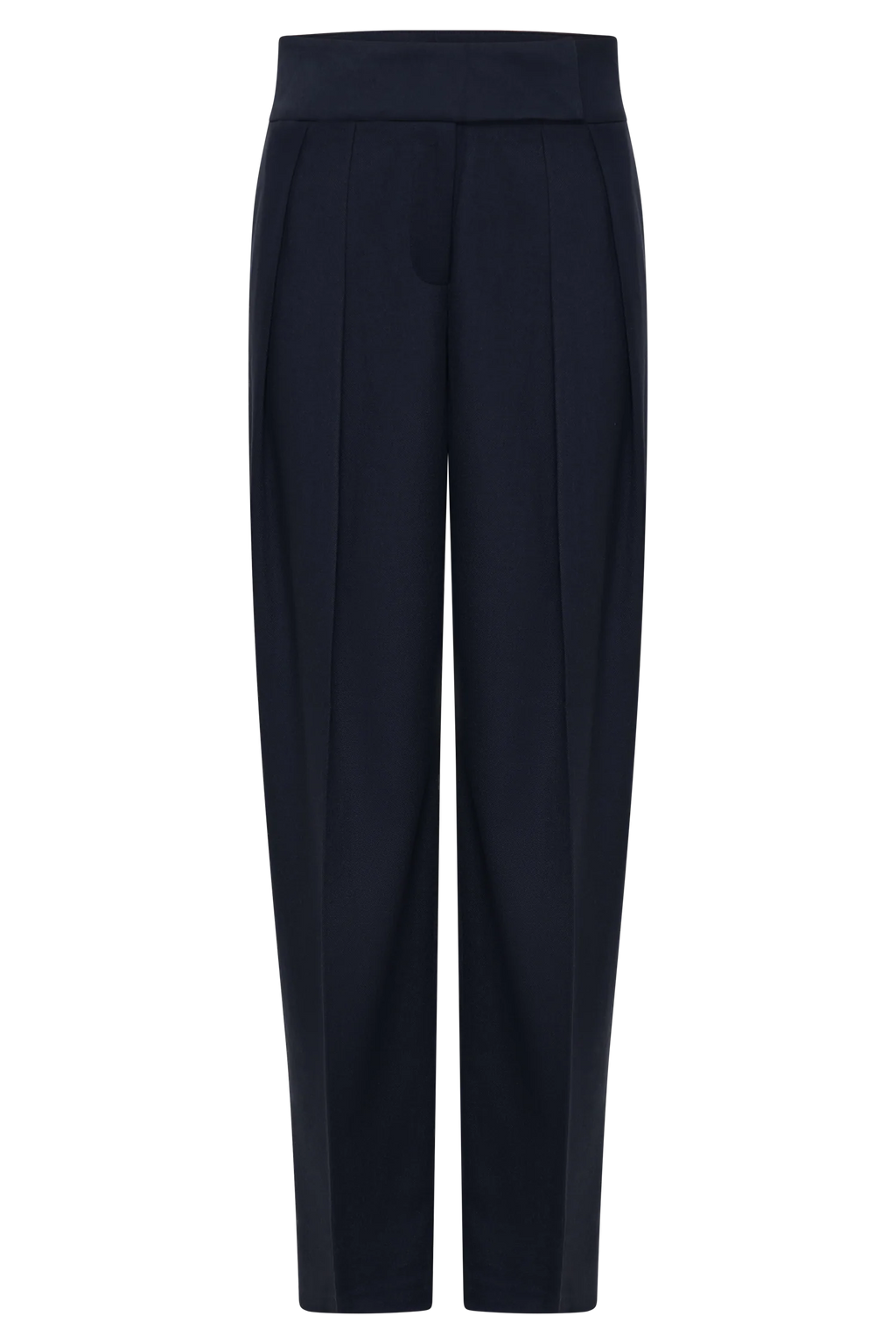 Penelope Pleated High Waisted Pants - Dark Navy