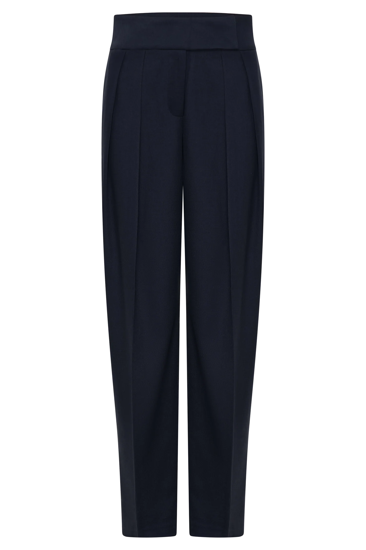 Penelope Pleated High Waisted Pants - Dark Navy