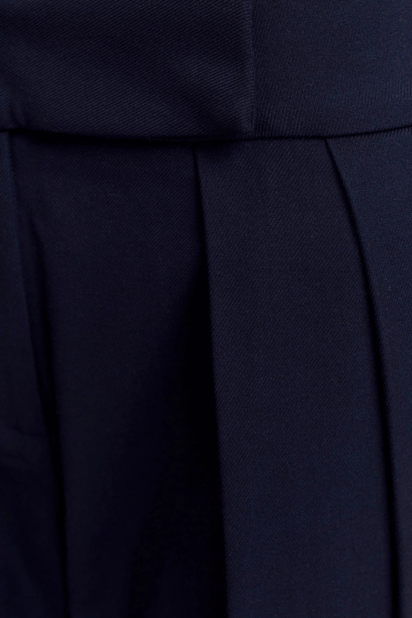 Penelope Pleated High Waisted Pants - Dark Navy