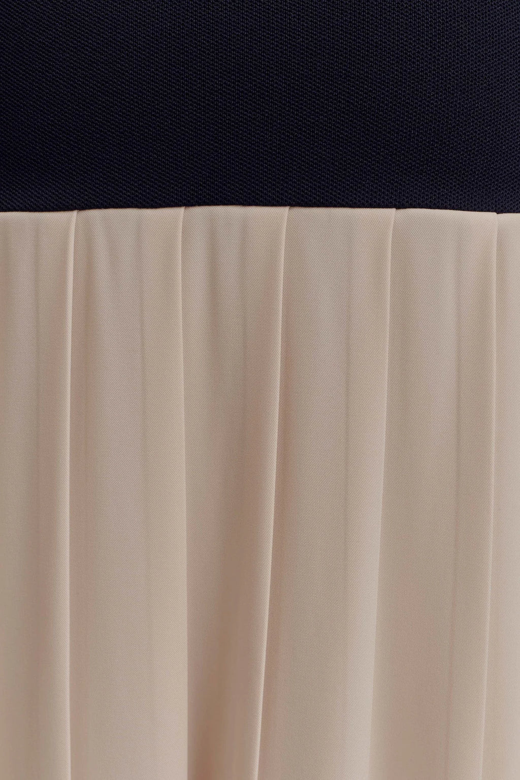 Presley Contrast Knit Off Shoulder Maxi Dress - Navy And Cream