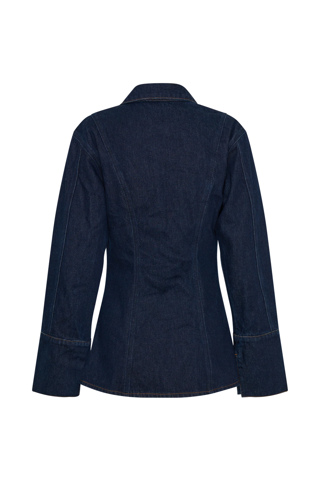Jericho Asymmetrical Denim Shirt - Indigo Blue