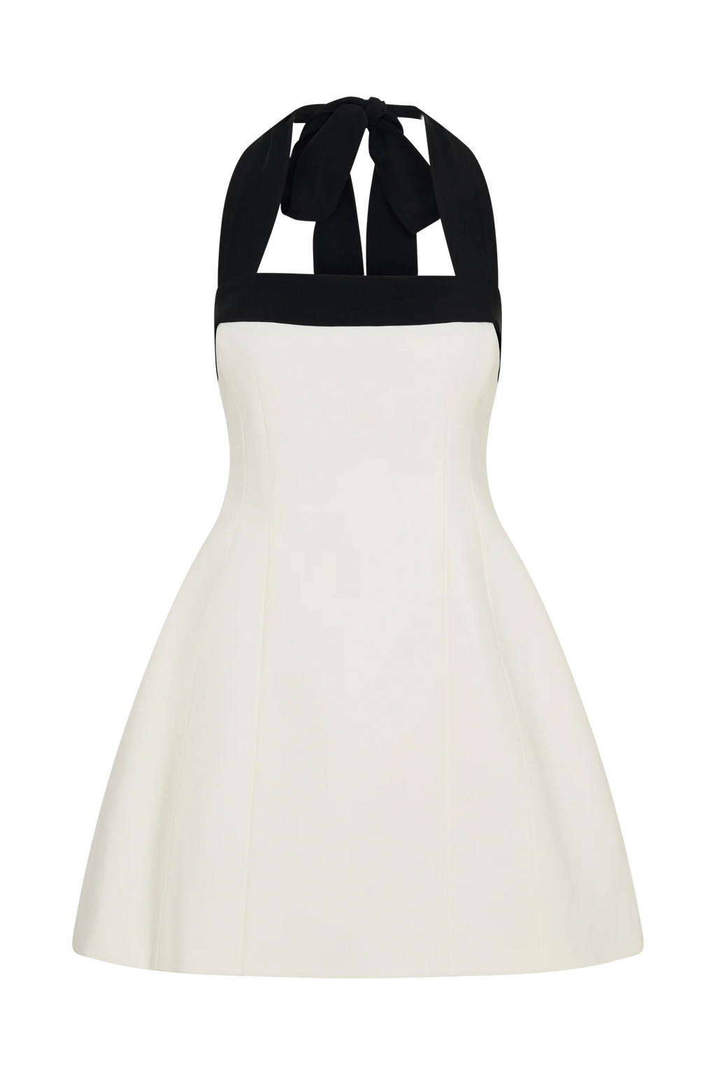 Cara Contrast Suiting Mini Dress - Black/White