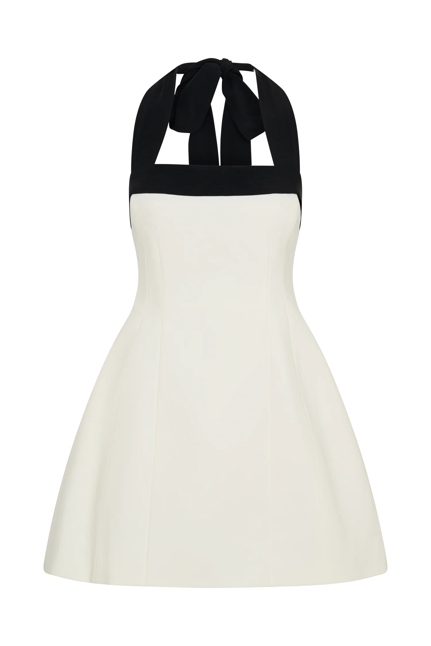 Cara Contrast Suiting Mini Dress - Black/White