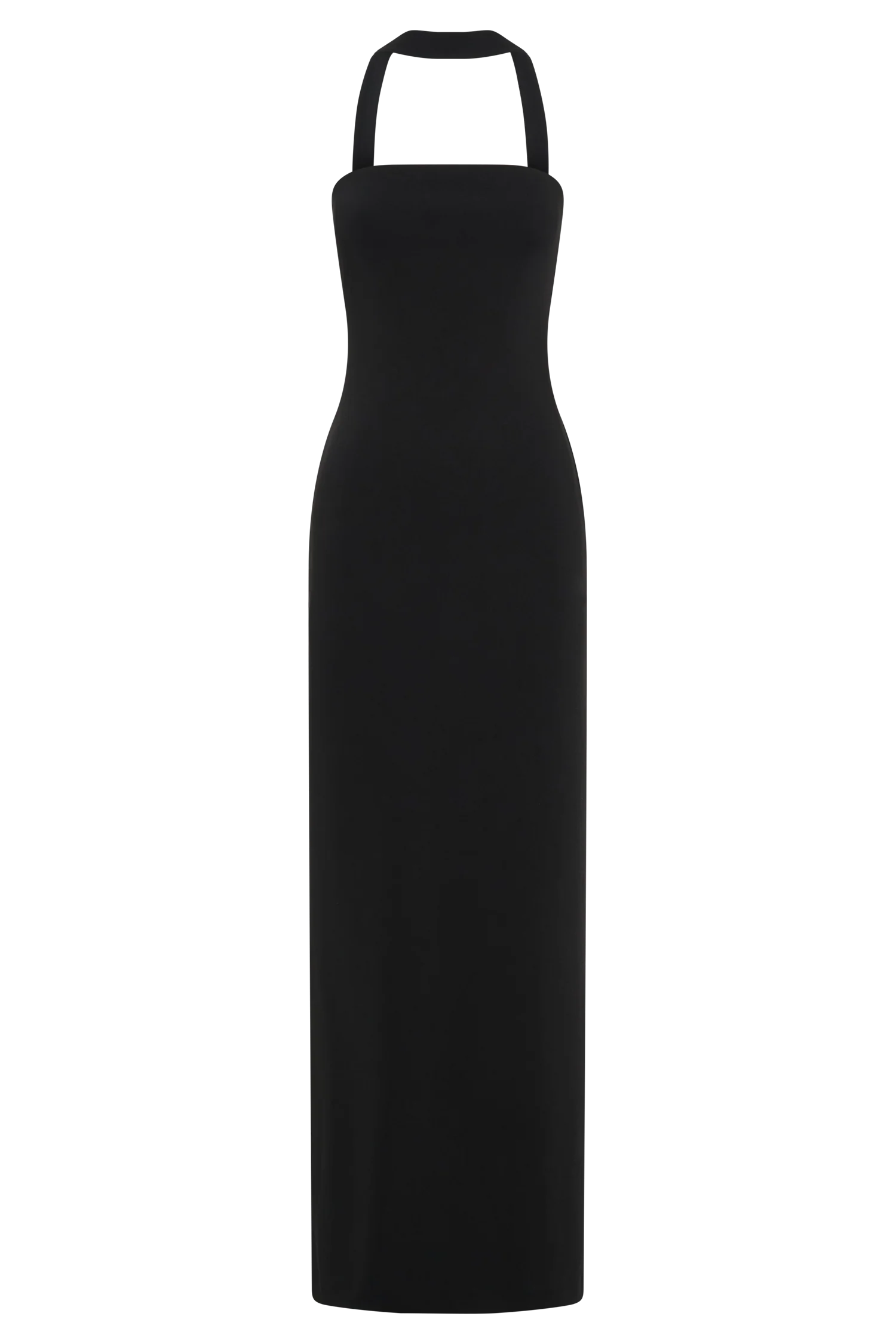 Velma Halter Collar Maxi Dress - Black